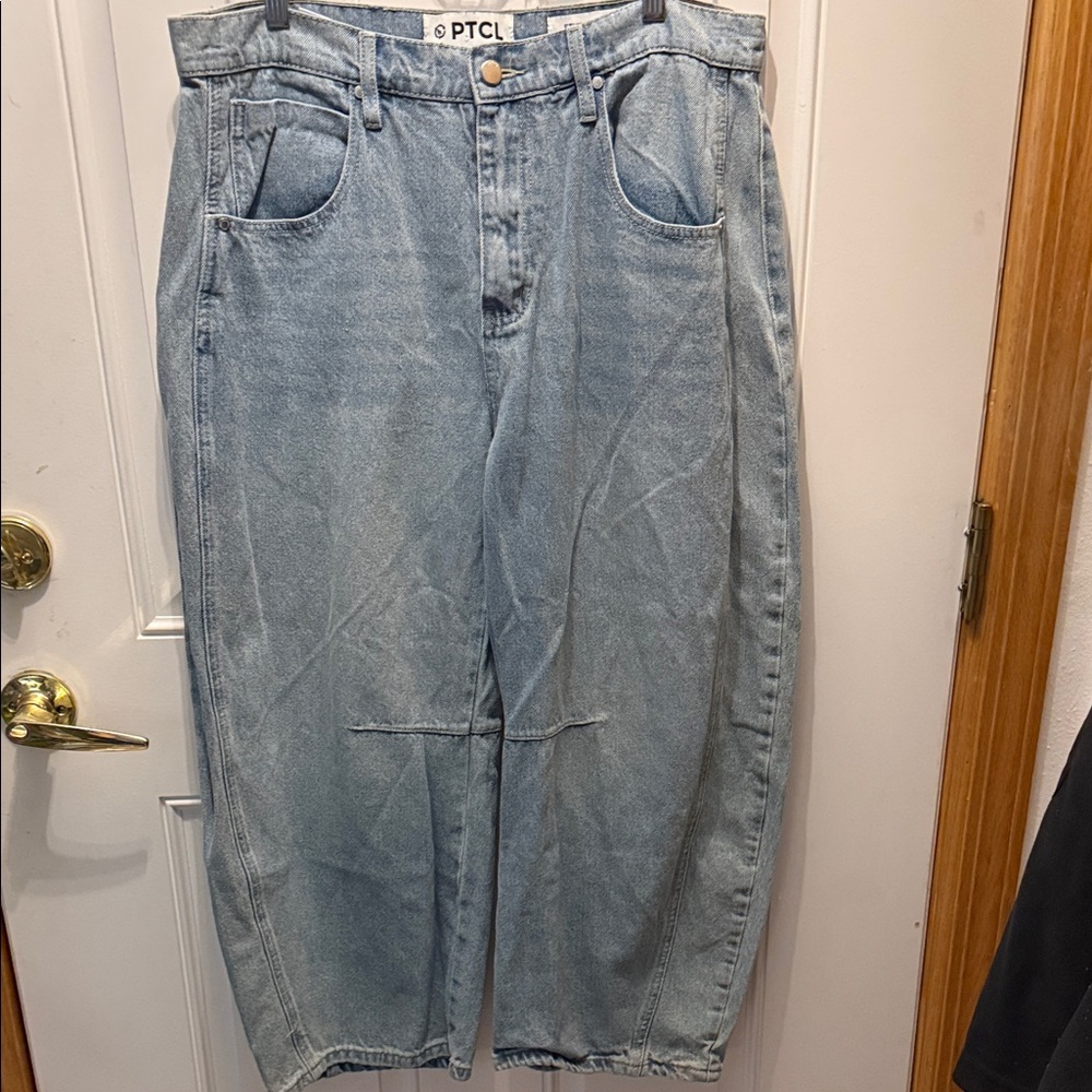 PTCL Light Wash Wide Leg Jeans - Light Blue